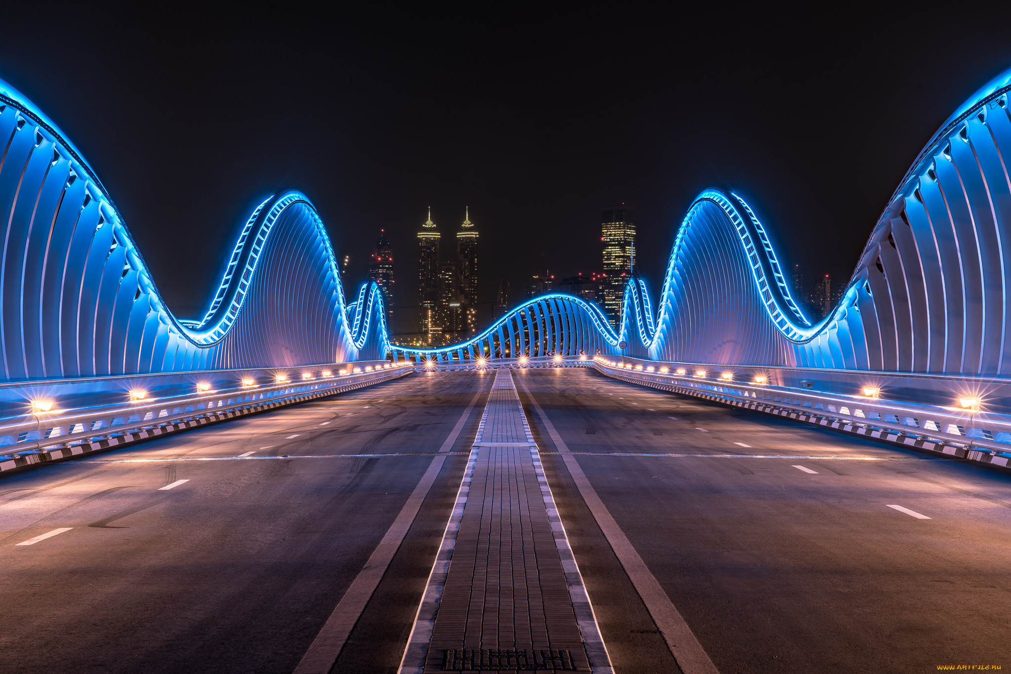 Дубаи мост ночной